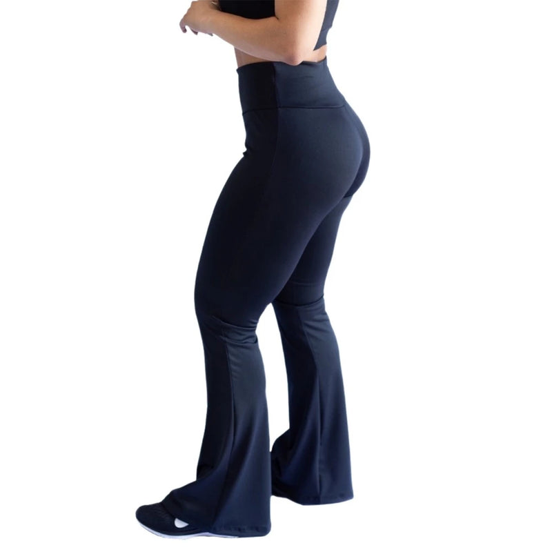 Calça Legging Flare Bailarina  Cintura Alta