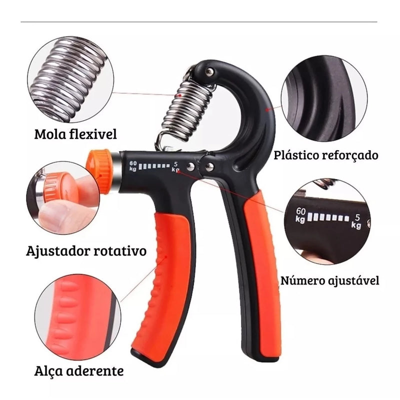 Hand Grip Flexor De Punho Com Mola Ajustável