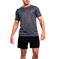 Conjunto Dryfit P/Academia  Camiseta Masculina E Short Bermuda Tactel