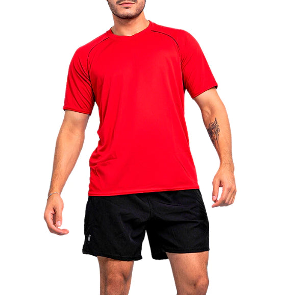 Conjunto Dryfit P/Academia  Camiseta Masculina E Short Bermuda Tactel