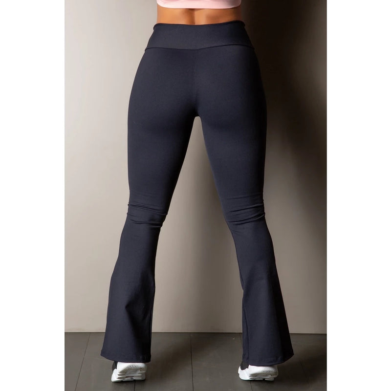 Calça Legging Flare Bailarina  Cintura Alta