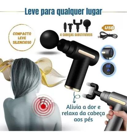 Massageador Pistola 4 Ponteiras