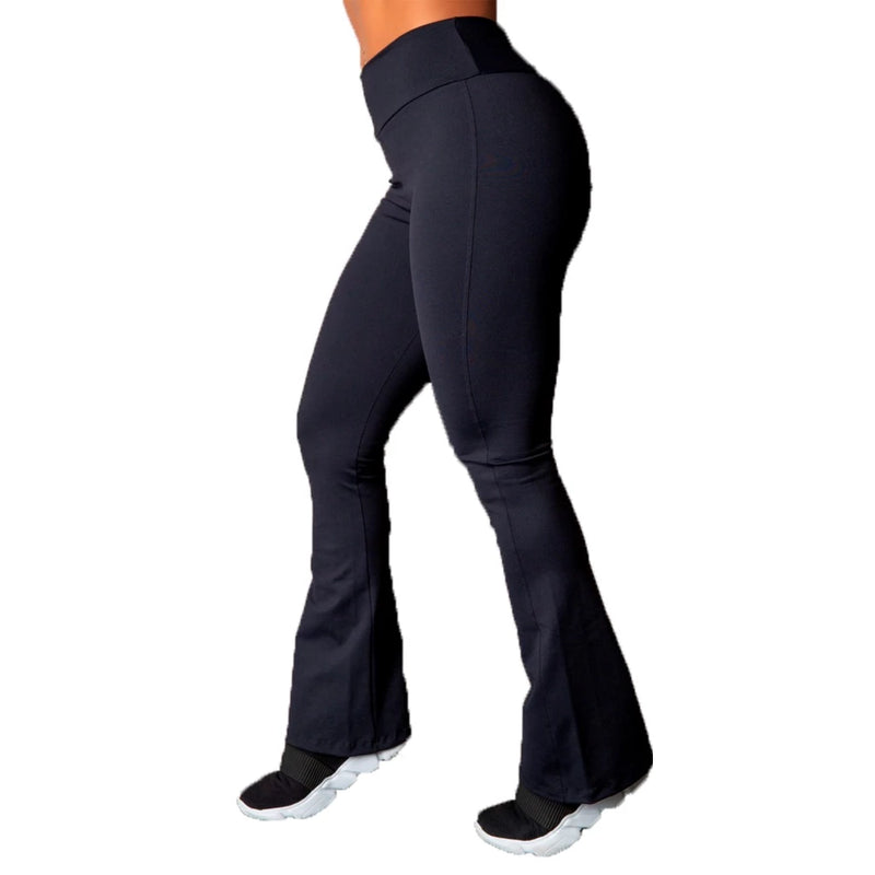 Calça Legging Flare Bailarina  Cintura Alta